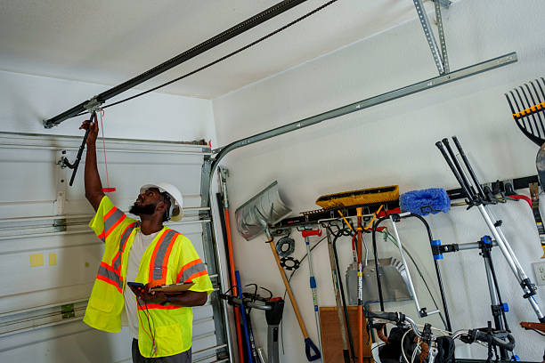 Professional Garage Door Panel Replacement technician working in Dawson, MN